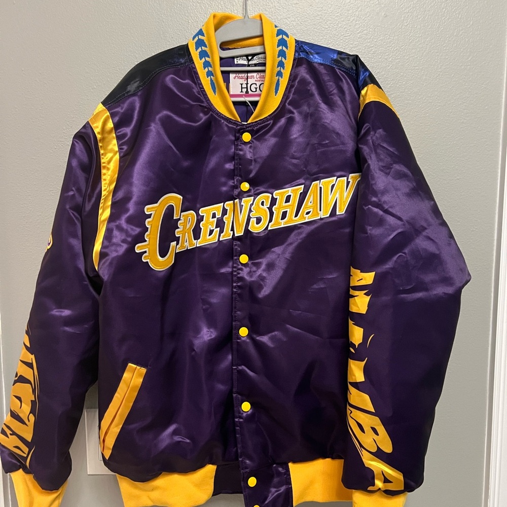 Kobe Bryant Mamba Crenshaw LA Lakers Purple/Yellow Jacket. 2XL but fits like XL